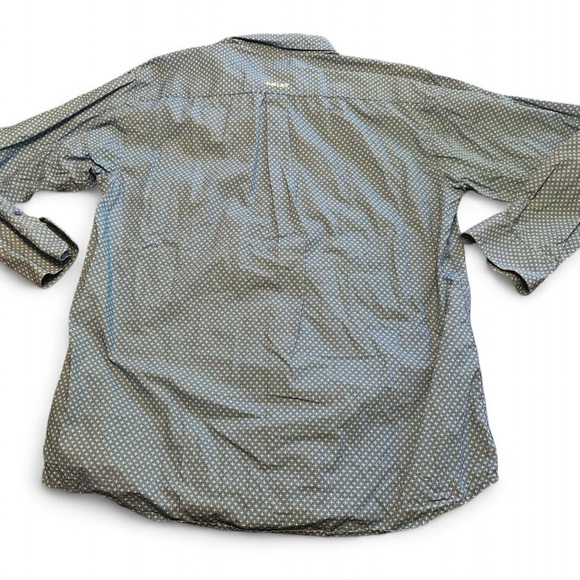 Ariat Men’s Kirk Geometric Blue Long Sleeve Button Down Shirt Size L - Picture 7 of 8